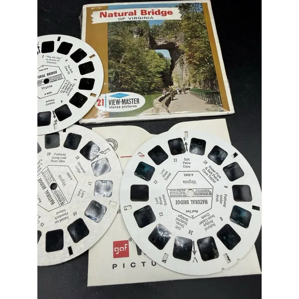 View-Master A828, Natural Bridge of Virginia, 3 Reel Set